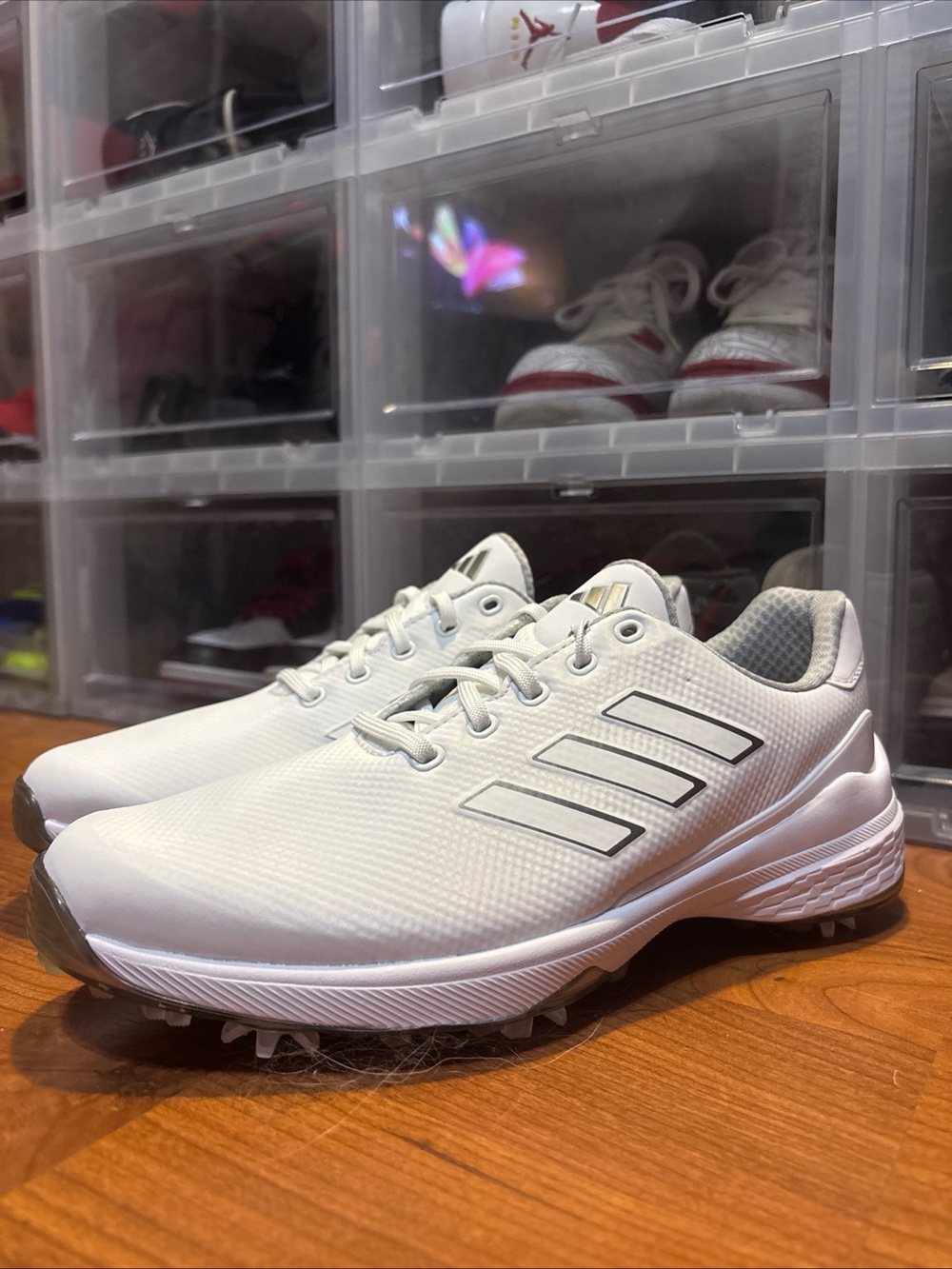 Adidas ZG23 Golf White Silver GW1177 Golf Shoes Men's Sz 9.5 New Without Box